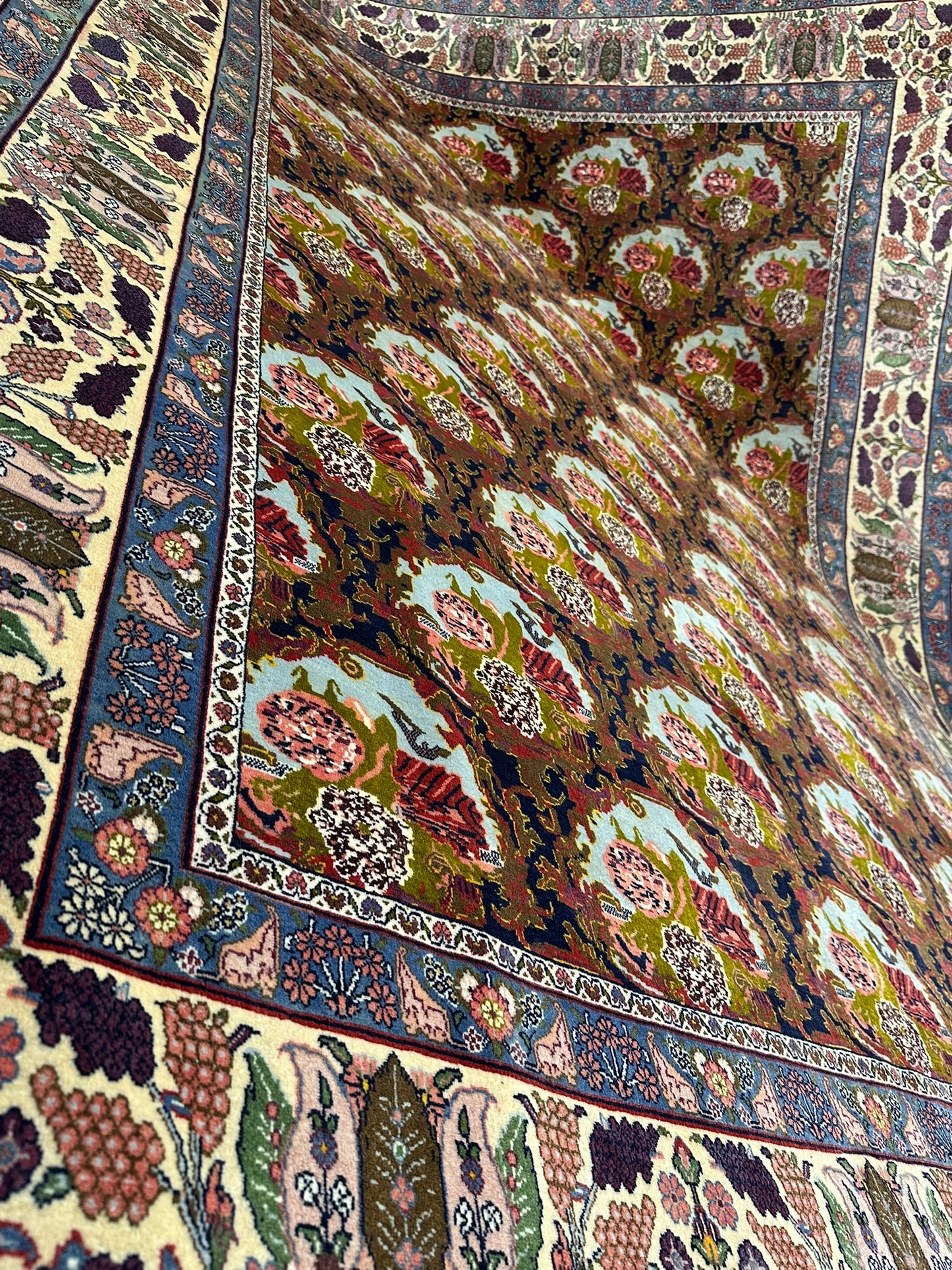 orientteppich handgeknüpft Bidjar SENNEH floral 348x258 cm