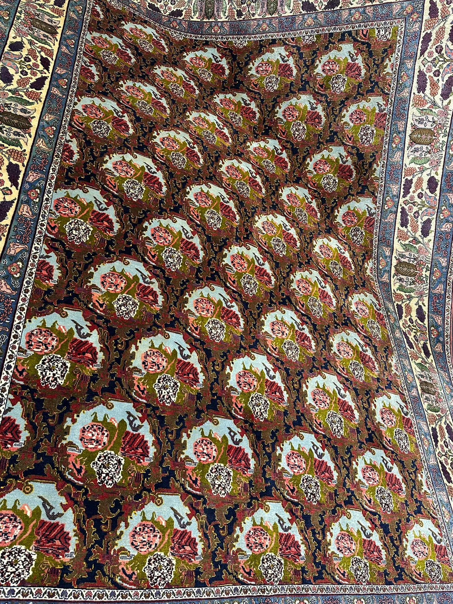 orientteppich handgeknüpft Bidjar SENNEH floral 348x258 cm