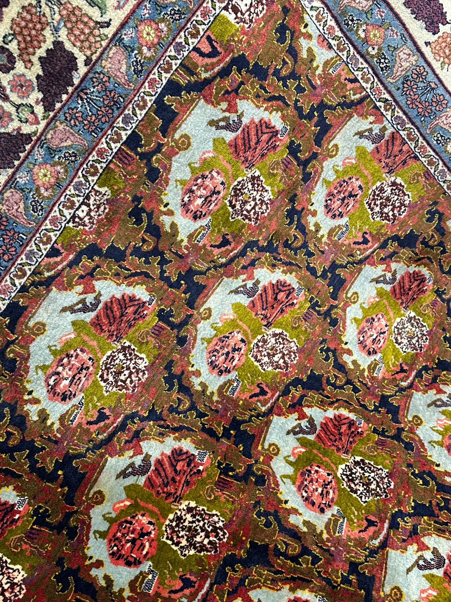 orientteppich handgeknüpft Bidjar SENNEH floral 348x258 cm