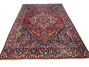 Antik Perserteppich handgeknüpft  Bachtiar naturfarben 380x267 cm