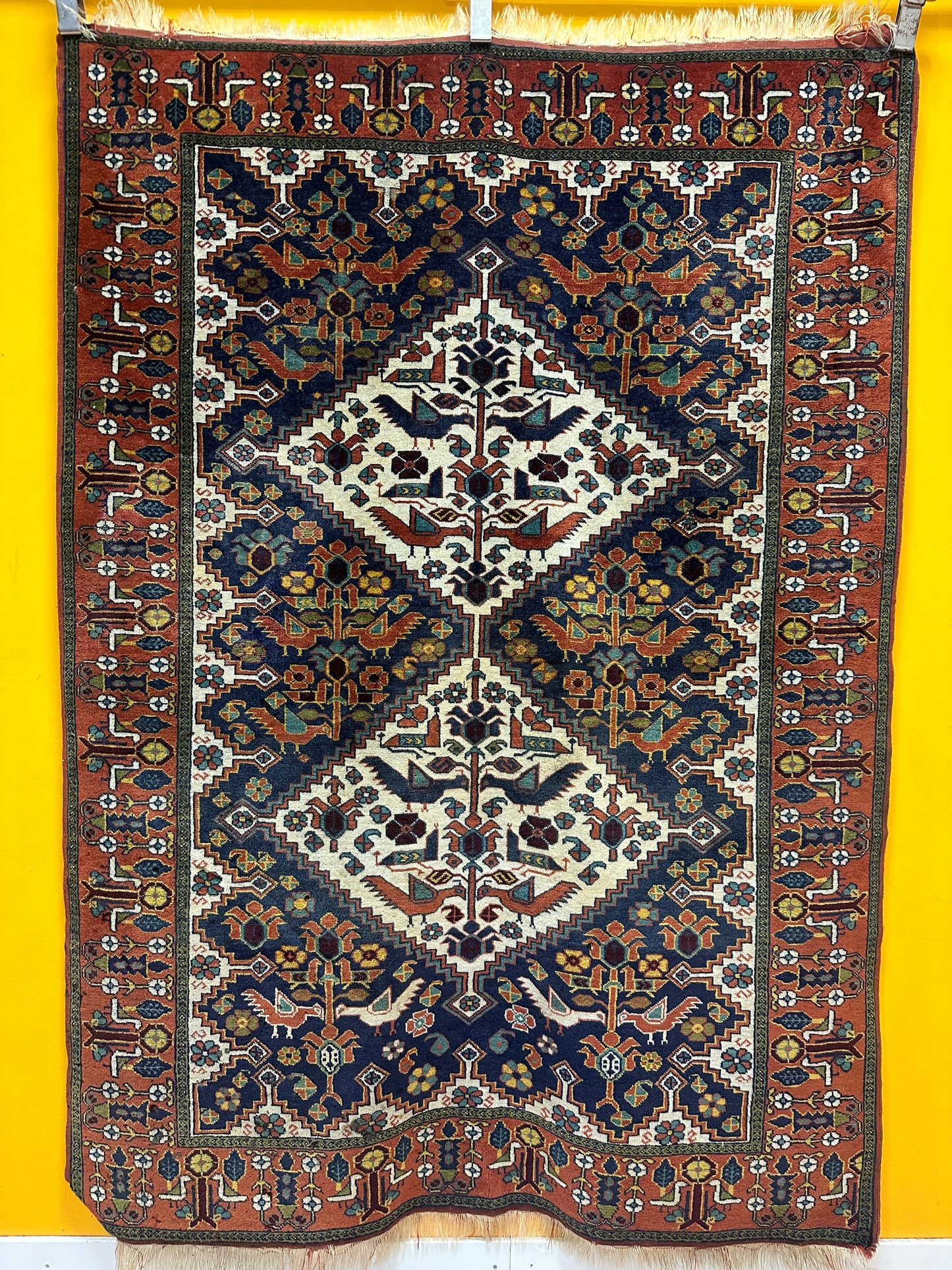 Handgeknüpfter Perser Orientteppich - Kazak in Naturfarben 95x165 cm