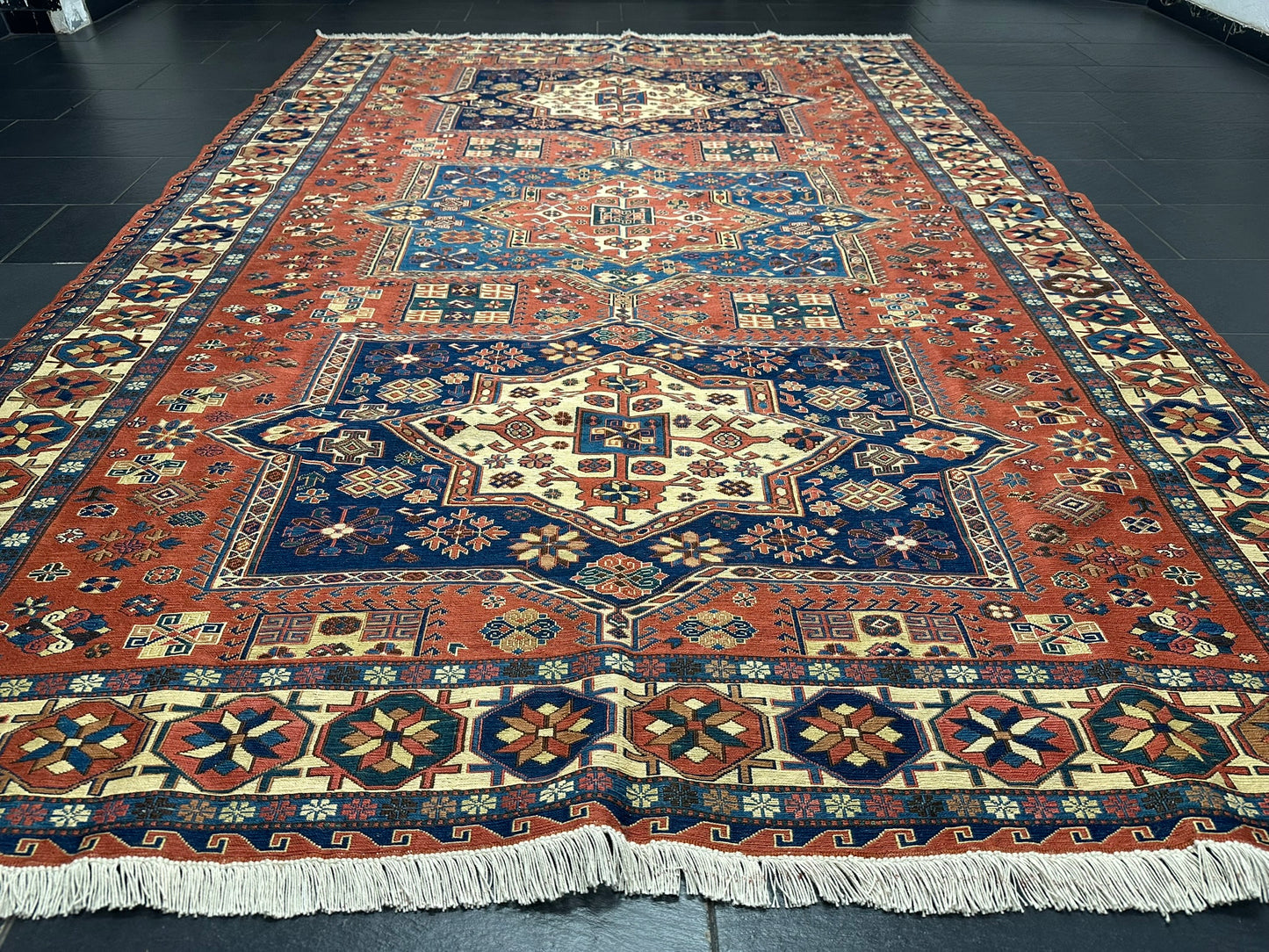 Handgeknüpfter Perser Kelim SUMACK Teppich – Naturfarben 317X217CM