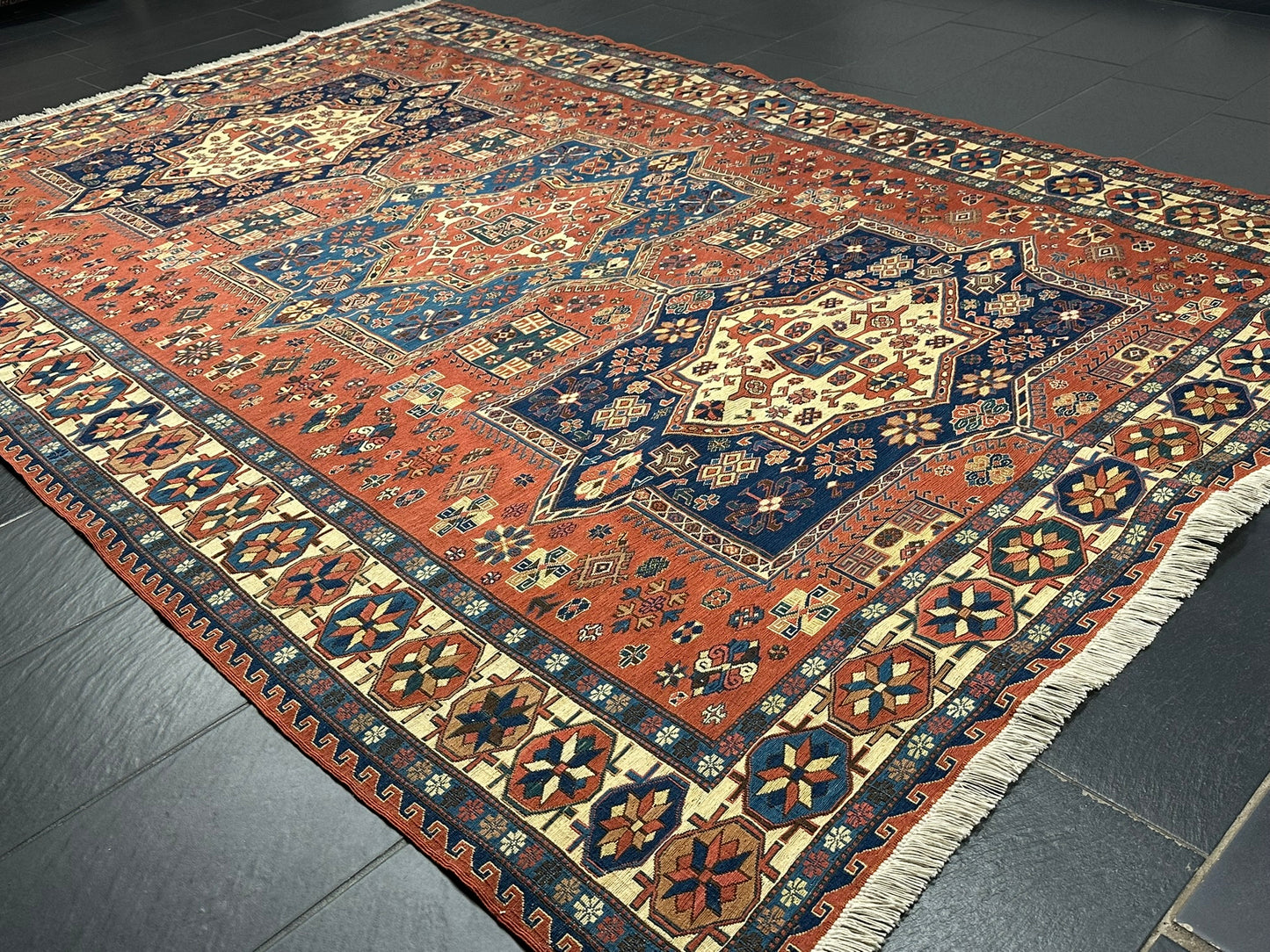 Handgeknüpfter Perser Kelim SUMACK Teppich – Naturfarben 317X217CM