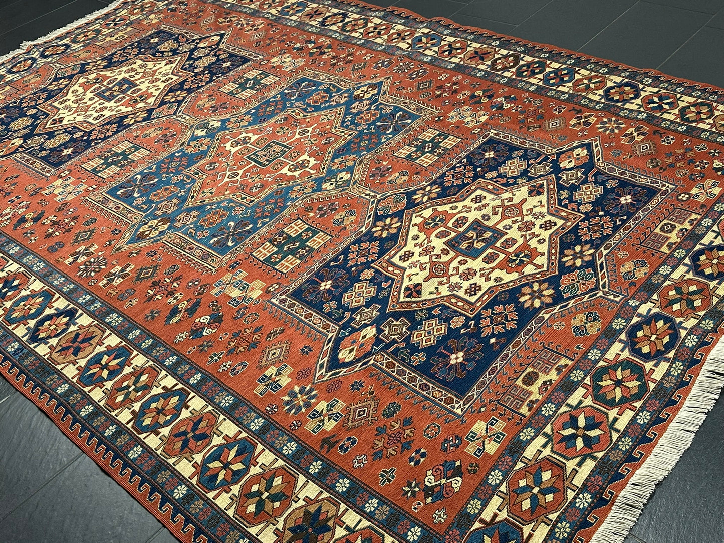 Handgeknüpfter Perser Kelim SUMACK Teppich – Naturfarben 317X217CM