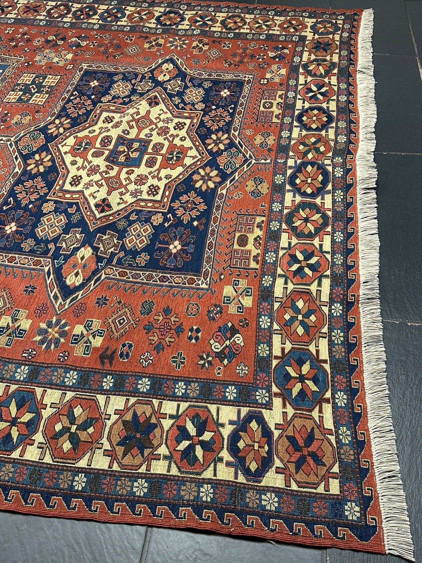Handgeknüpfter Perser Kelim SUMACK Teppich – Naturfarben 317X217CM