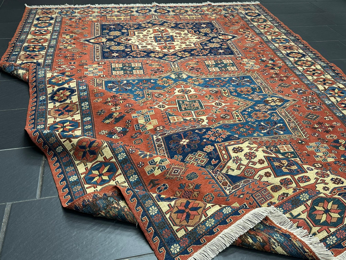 Handgeknüpfter Perser Kelim SUMACK Teppich – Naturfarben 317X217CM