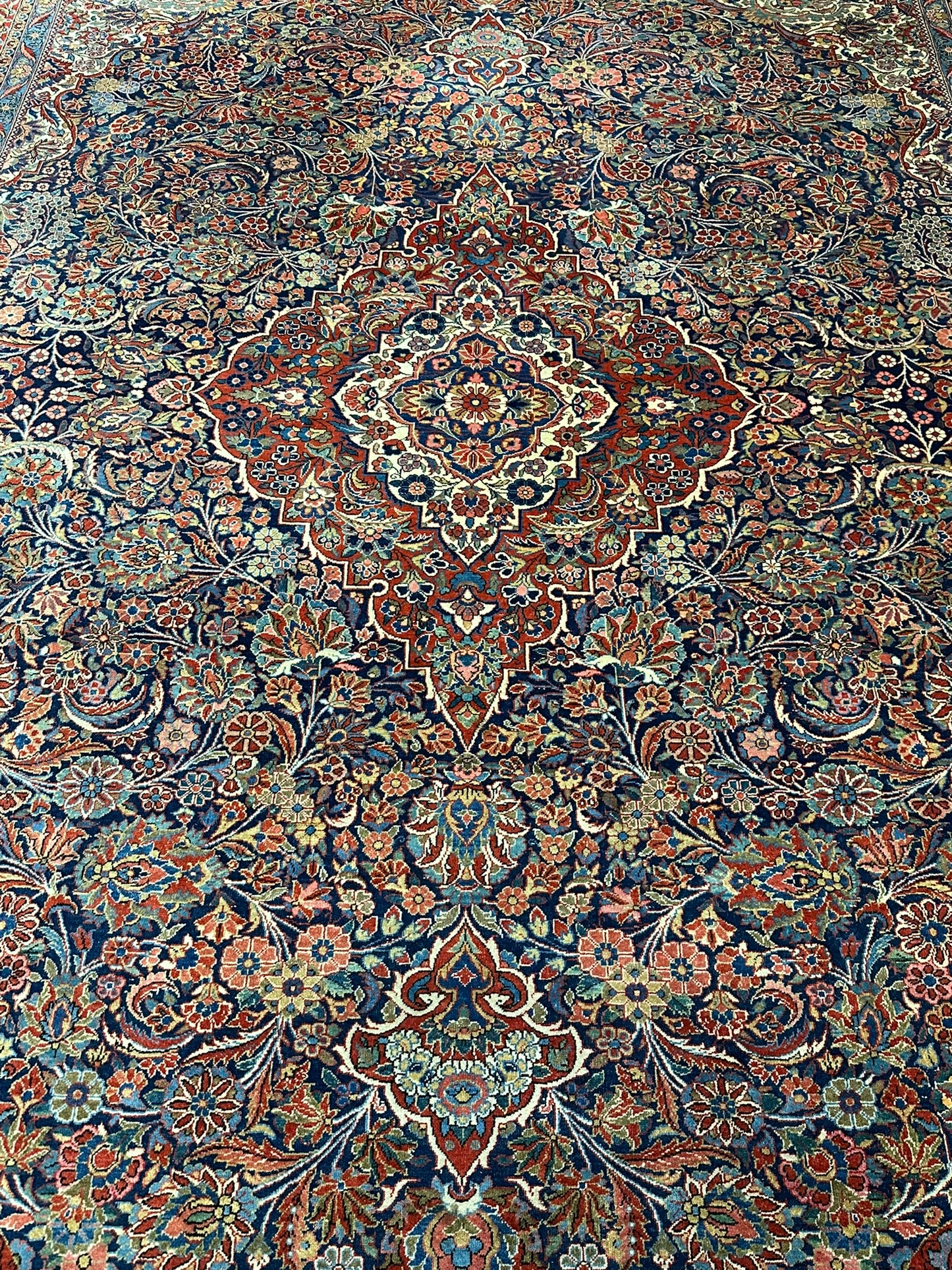 Antiker Perser Keshan Teppich – Handgeknüpft um 1900 352X264