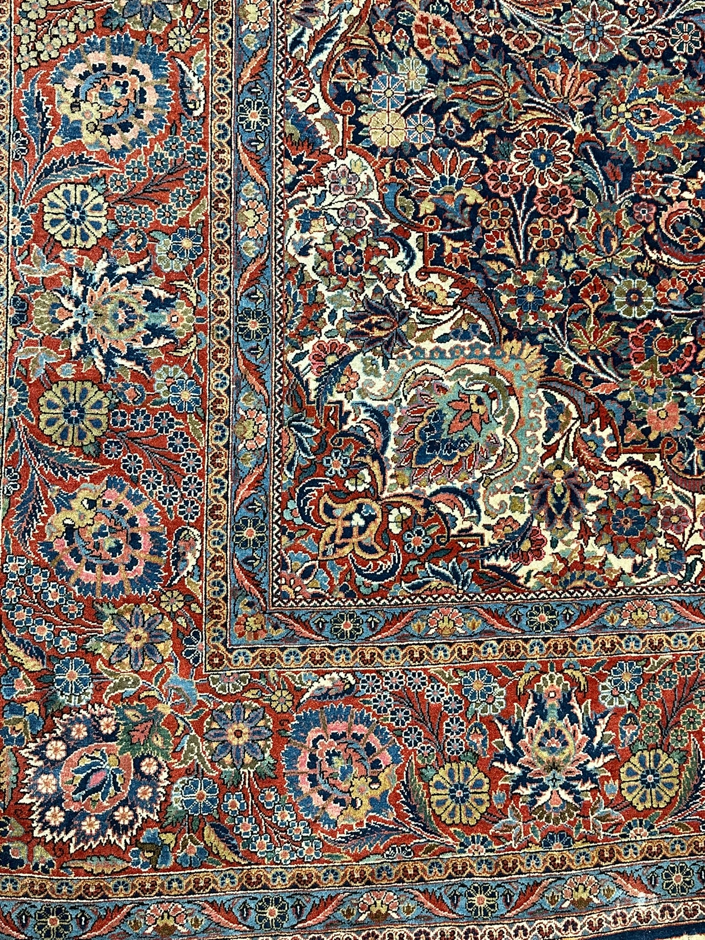 Antiker Perser Keshan Teppich – Handgeknüpft um 1900 352X264