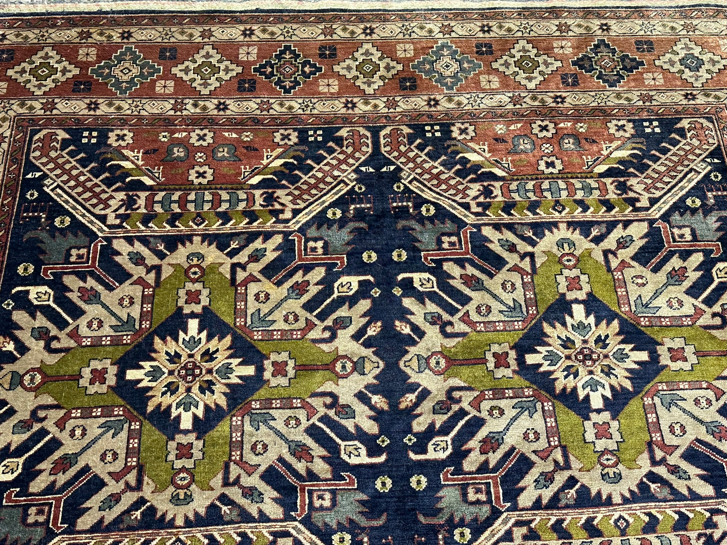 Orientteppich handgeknüpft Belutsch  Afghan Korkwolle mit Seide 287x200 cm