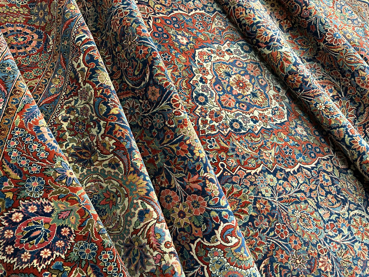 Antiker Perser Keshan Teppich – Handgeknüpft um 1900 352X264