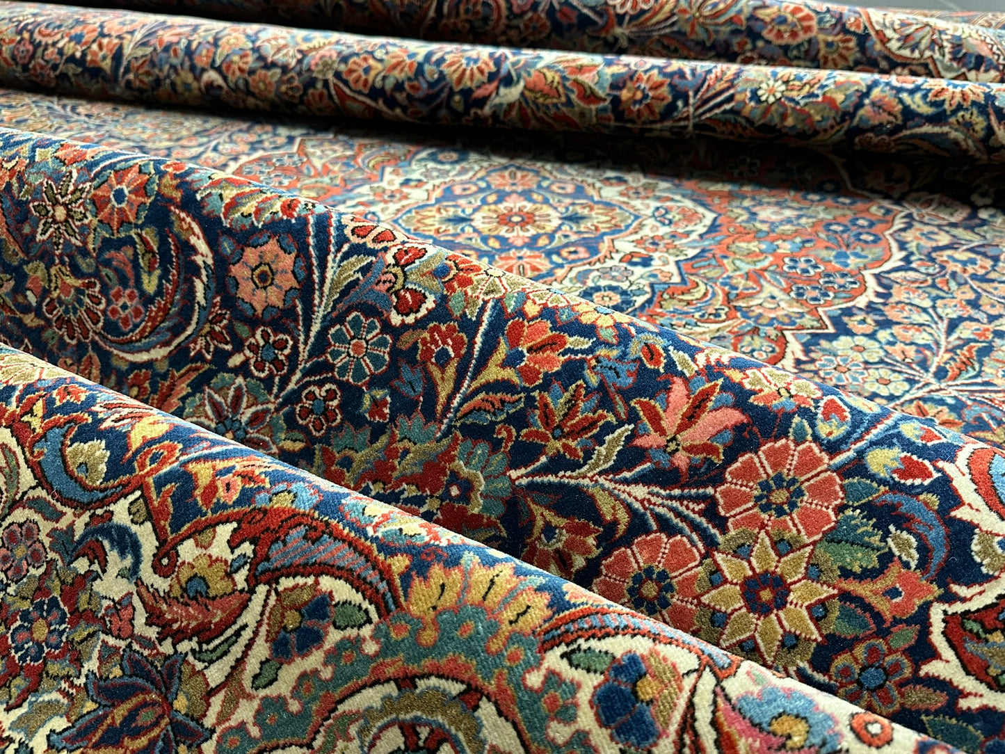 Antiker Perser Keshan Teppich – Handgeknüpft um 1900 352X264