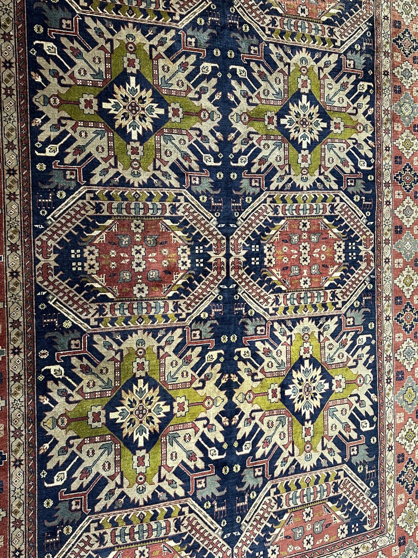 Orientteppich handgeknüpft Belutsch  Afghan Korkwolle mit Seide 287x200 cm