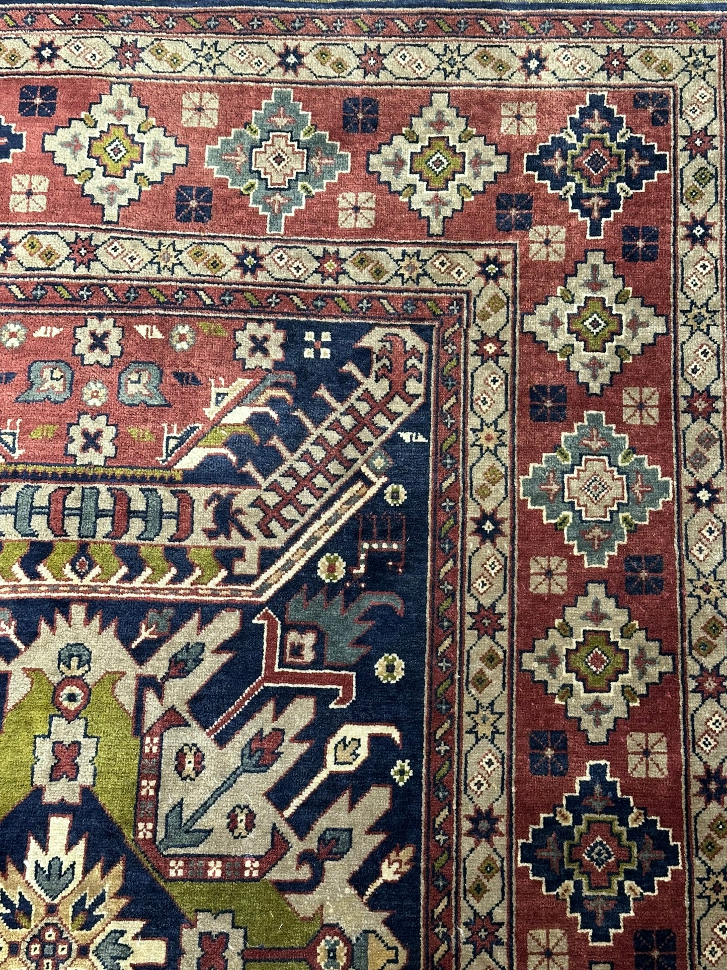 Orientteppich handgeknüpft Belutsch  Afghan Korkwolle mit Seide 287x200 cm