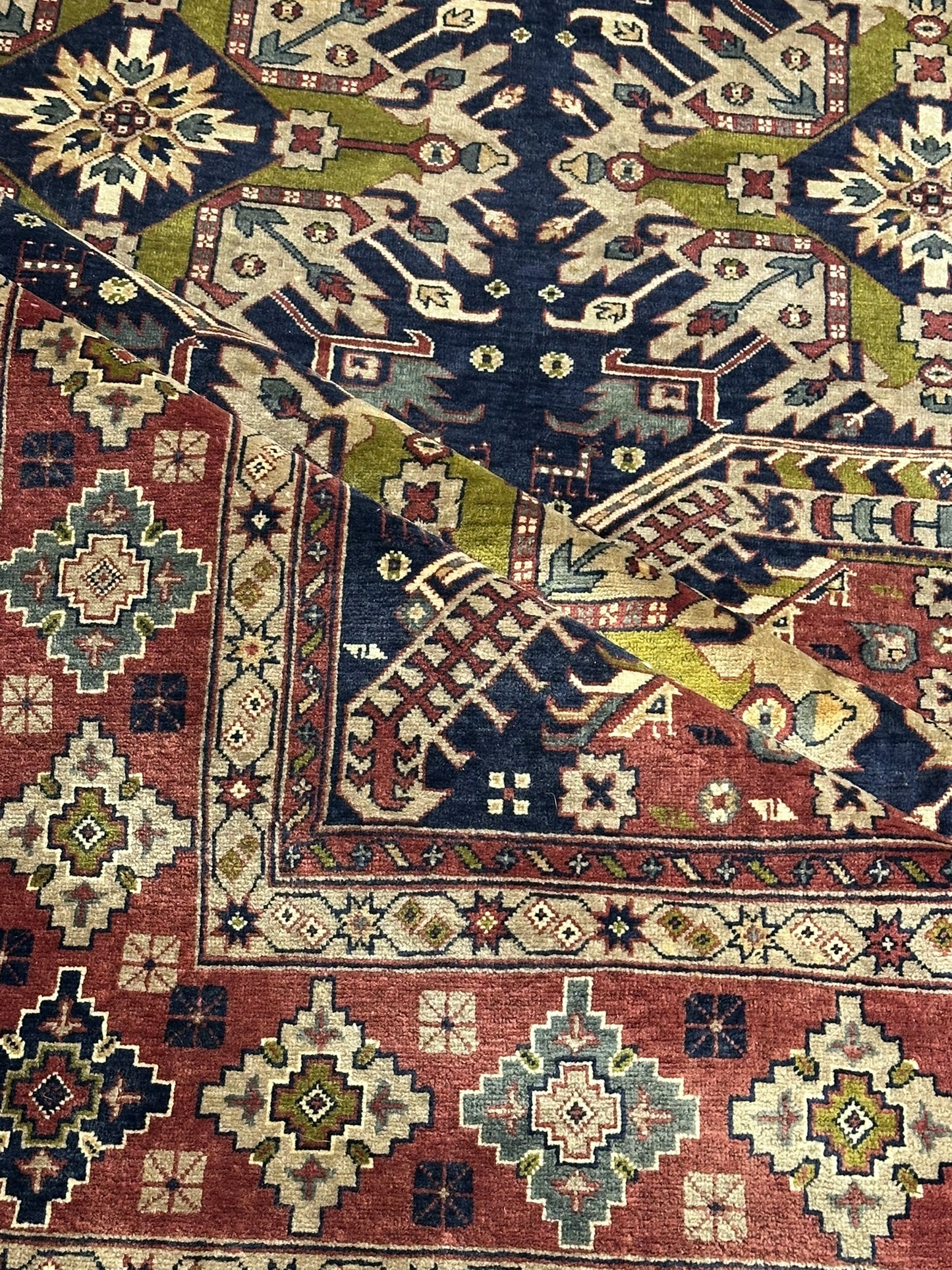 Orientteppich handgeknüpft Belutsch  Afghan Korkwolle mit Seide 287x200 cm