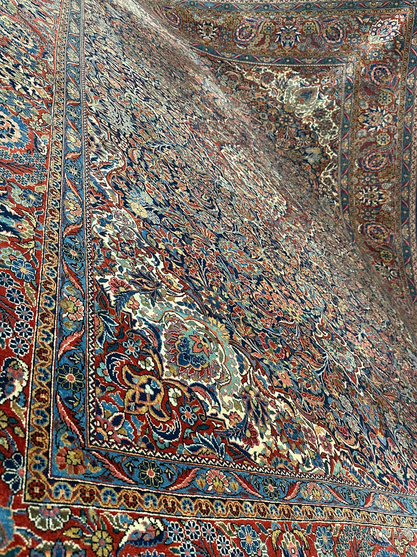 Antiker Perser Keshan Teppich – Handgeknüpft um 1900 352X264