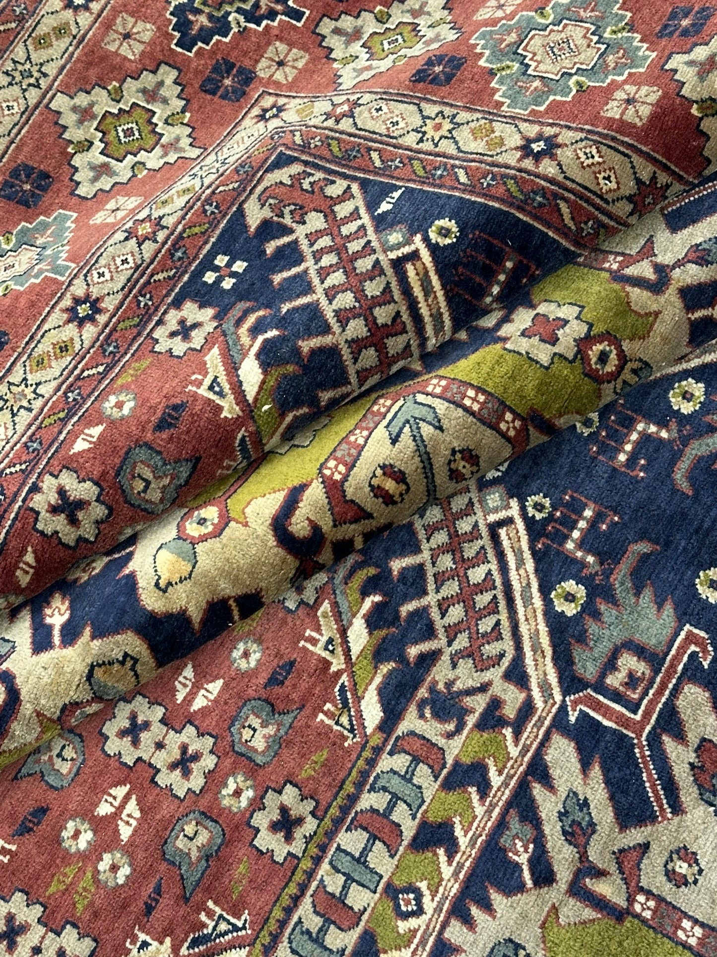 Orientteppich handgeknüpft Belutsch  Afghan Korkwolle mit Seide 287x200 cm
