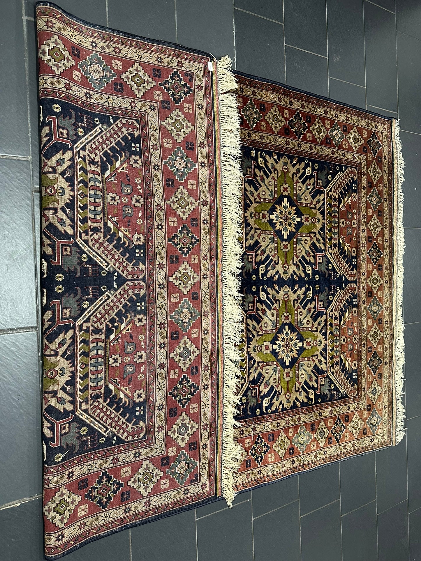 Orientteppich handgeknüpft Belutsch  Afghan Korkwolle mit Seide 287x200 cm