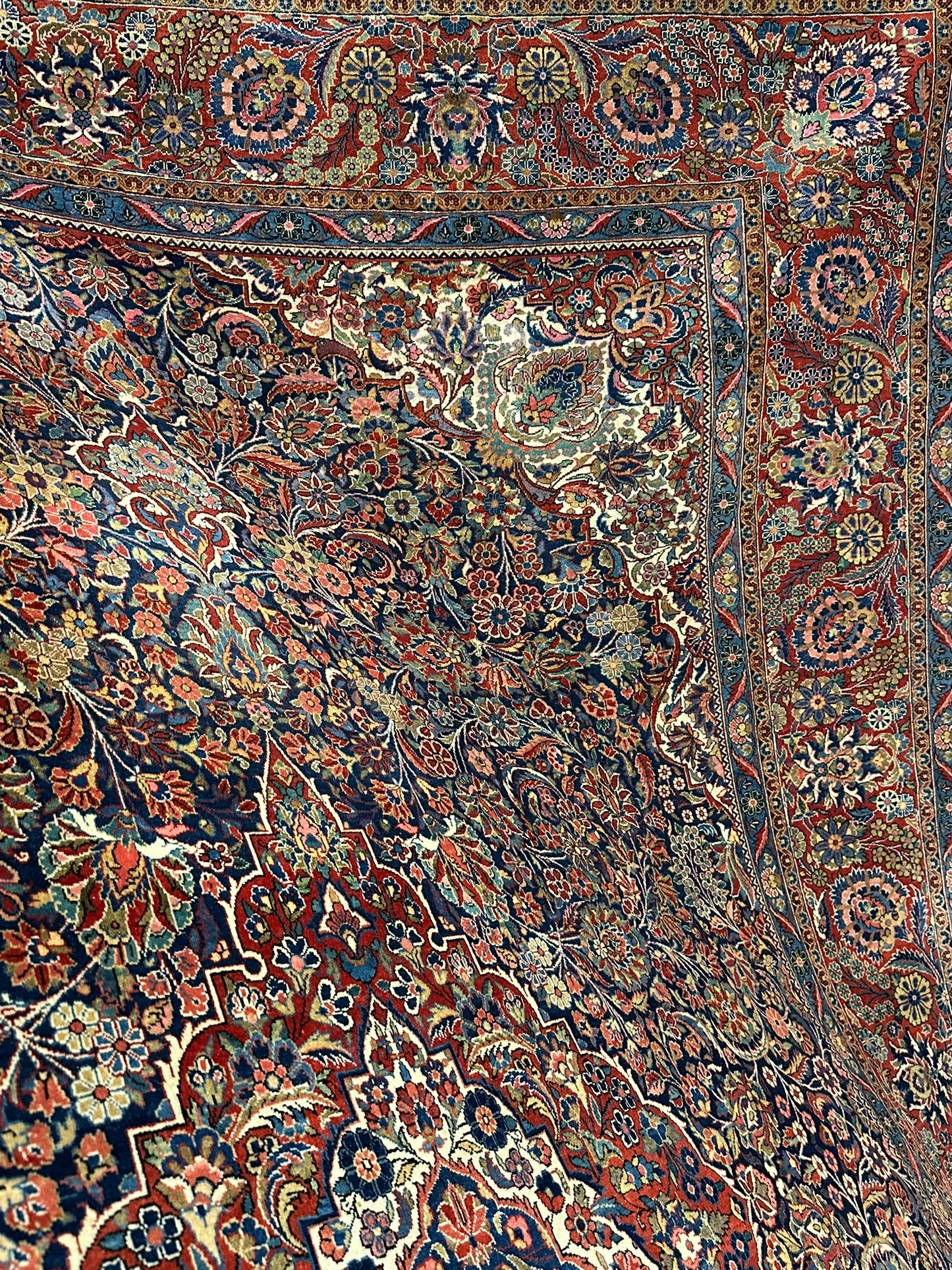 Antiker Perser Keshan Teppich – Handgeknüpft um 1900 352X264