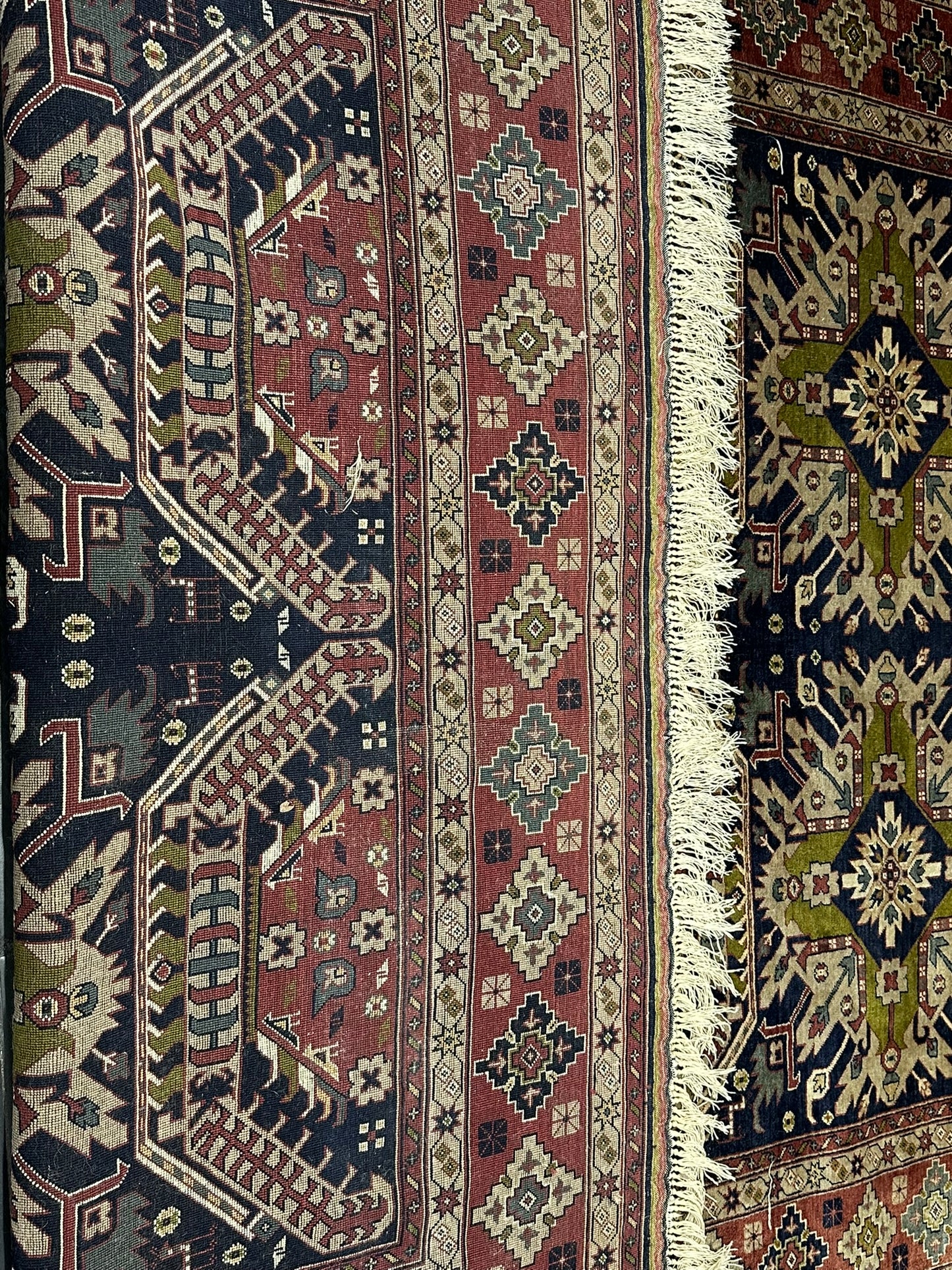 Orientteppich handgeknüpft Belutsch  Afghan Korkwolle mit Seide 287x200 cm
