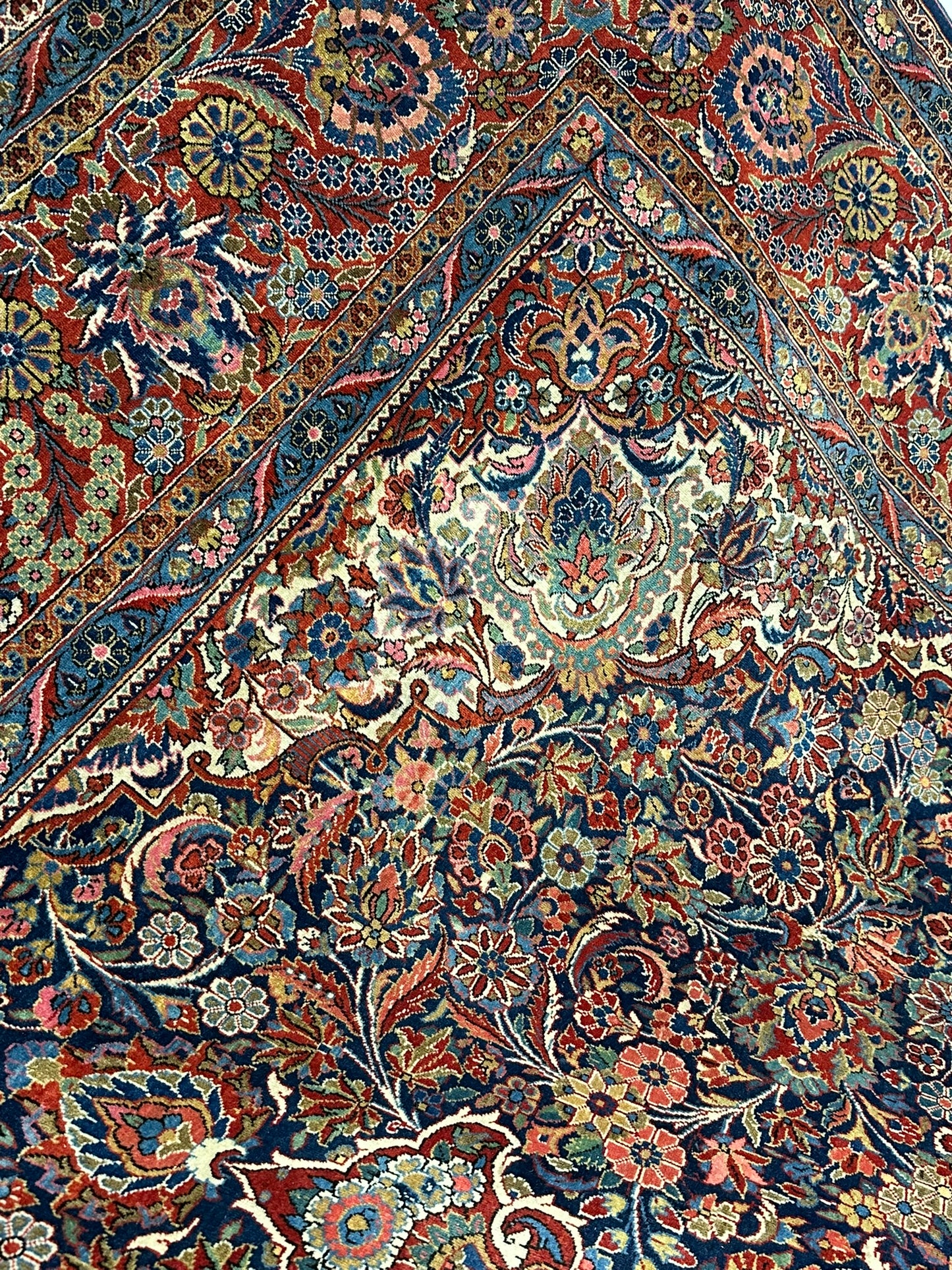 Antiker Perser Keshan Teppich – Handgeknüpft um 1900 352X264