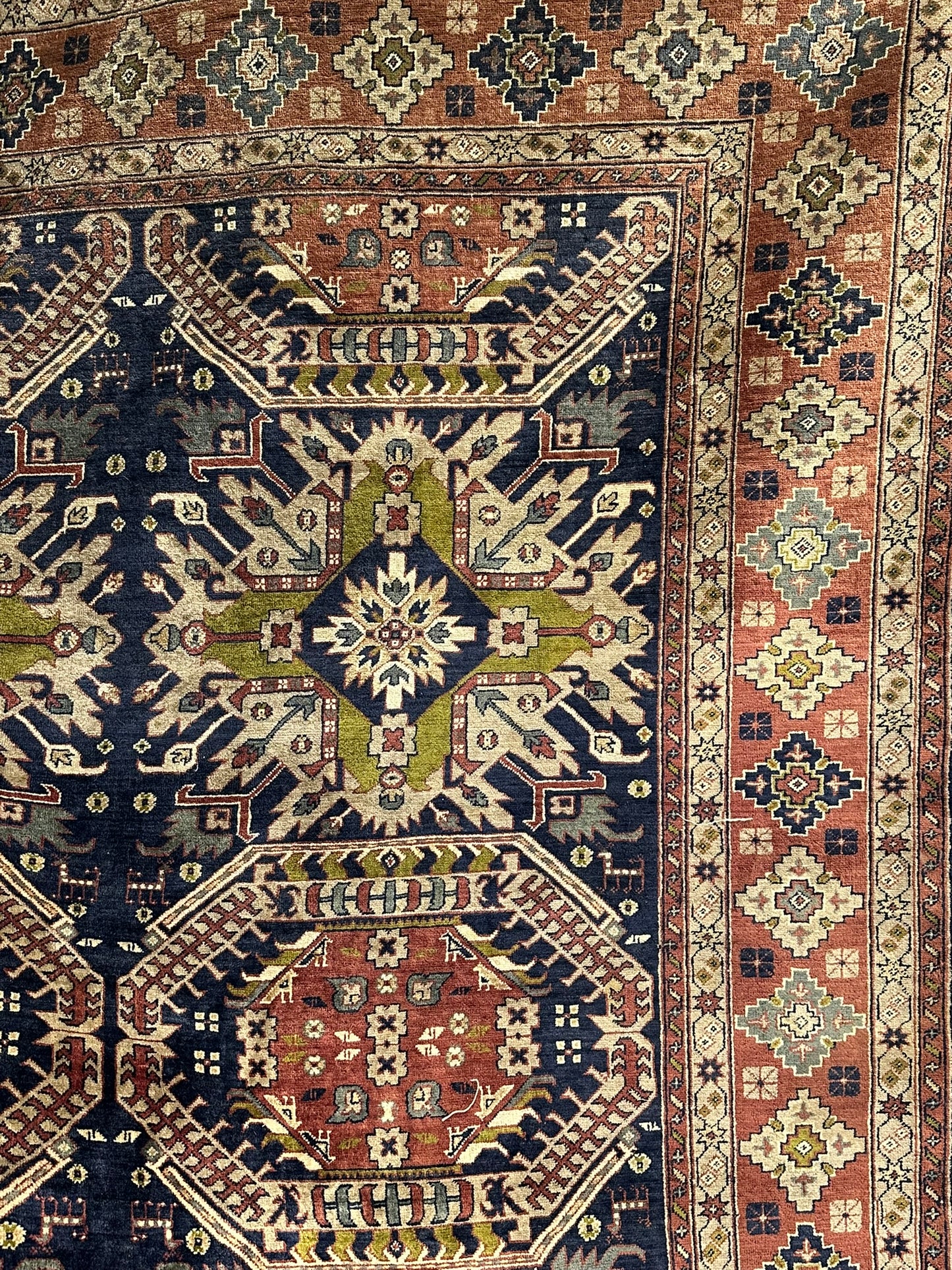 Orientteppich handgeknüpft Belutsch  Afghan Korkwolle mit Seide 287x200 cm