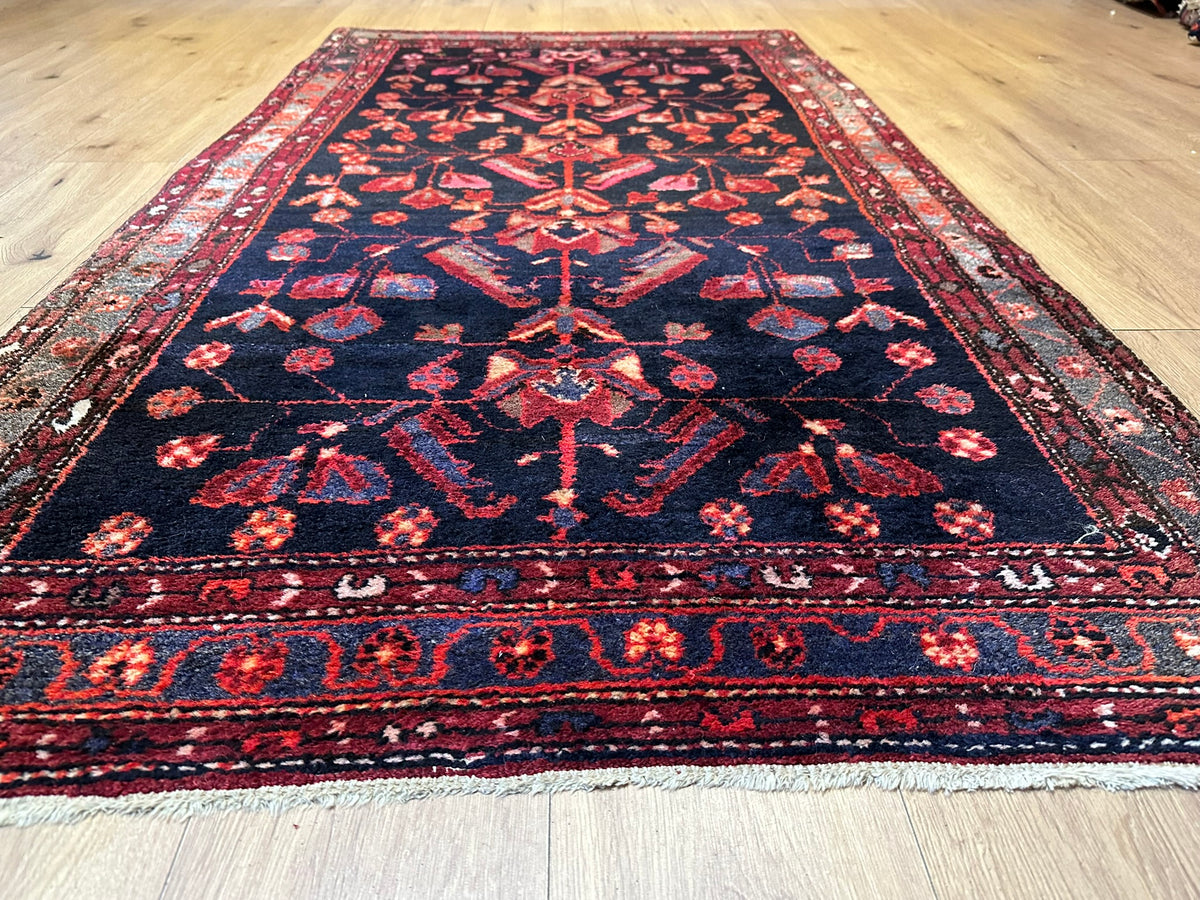 Antik Orientteppich handgeknüpft Malayer naturfarben  205x110 cm