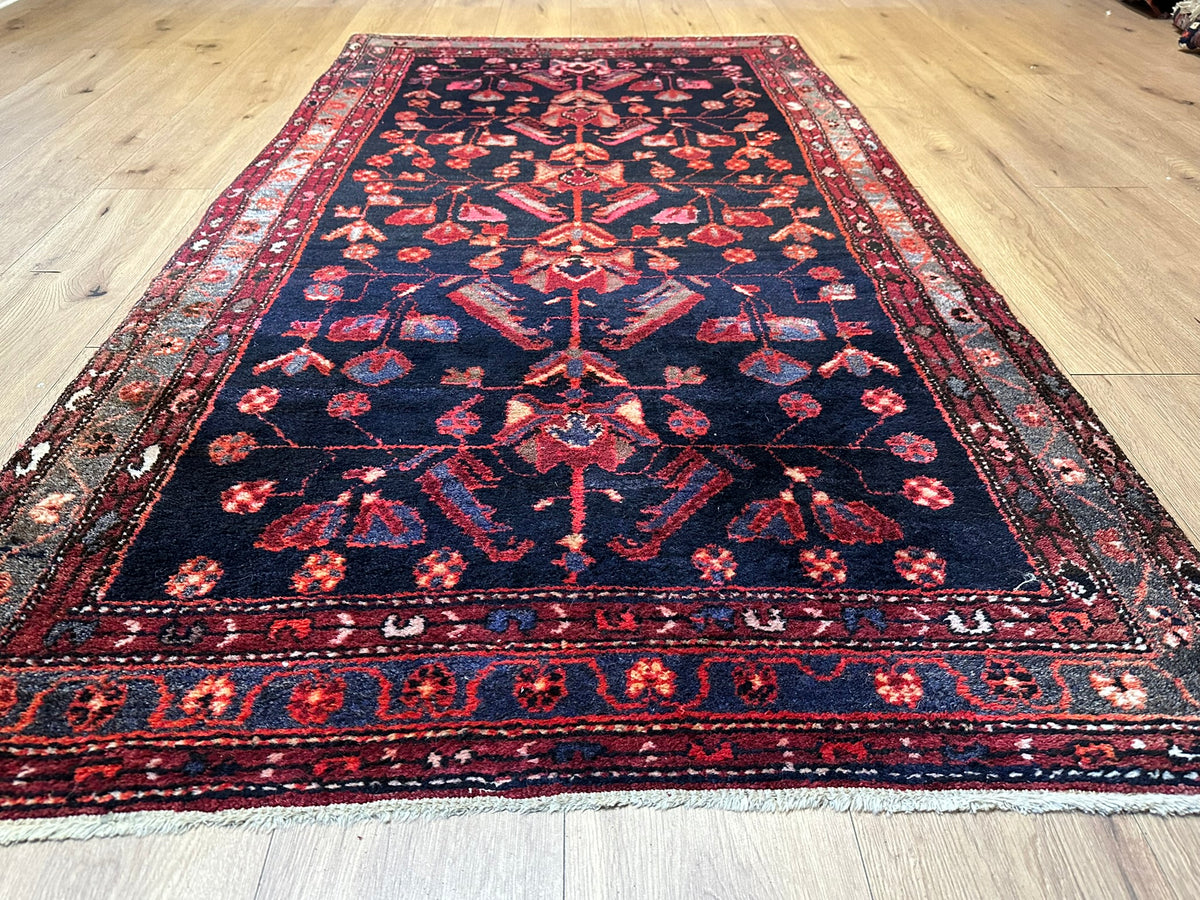 Antik Orientteppich handgeknüpft Malayer naturfarben  205x110 cm