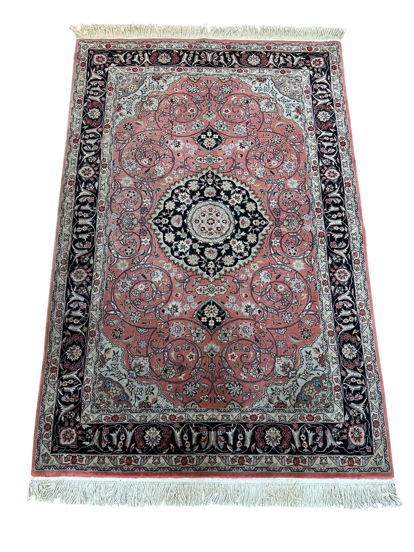 Orientteppich handgeknüpft Täbriz 50 Raj mit Seide 190x125 cm