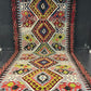 Orientteppich handgeknüpft Antik Kelim Art Deco 334x173