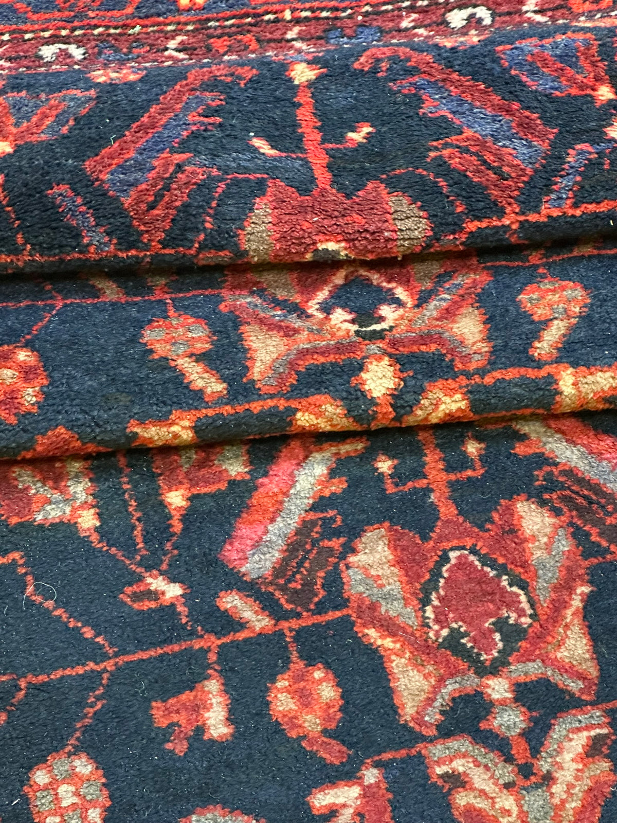 Antik Orientteppich handgeknüpft Malayer naturfarben  205x110 cm