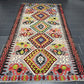 Orientteppich handgeknüpft Antik Kelim Art Deco 334x173