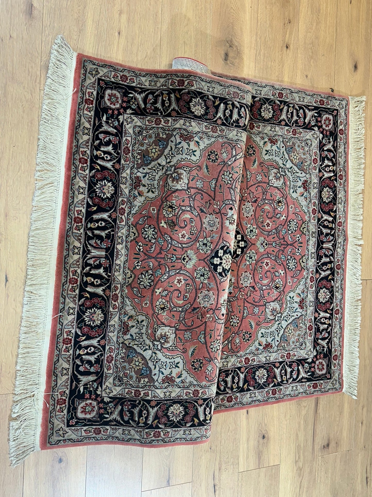 Orientteppich handgeknüpft Täbriz 50 Raj mit Seide 190x125 cm