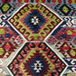 Orientteppich handgeknüpft Antik Kelim Art Deco 334x173