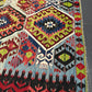 Orientteppich handgeknüpft Antik Kelim Art Deco 334x173
