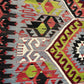 Orientteppich handgeknüpft Antik Kelim Art Deco 334x173
