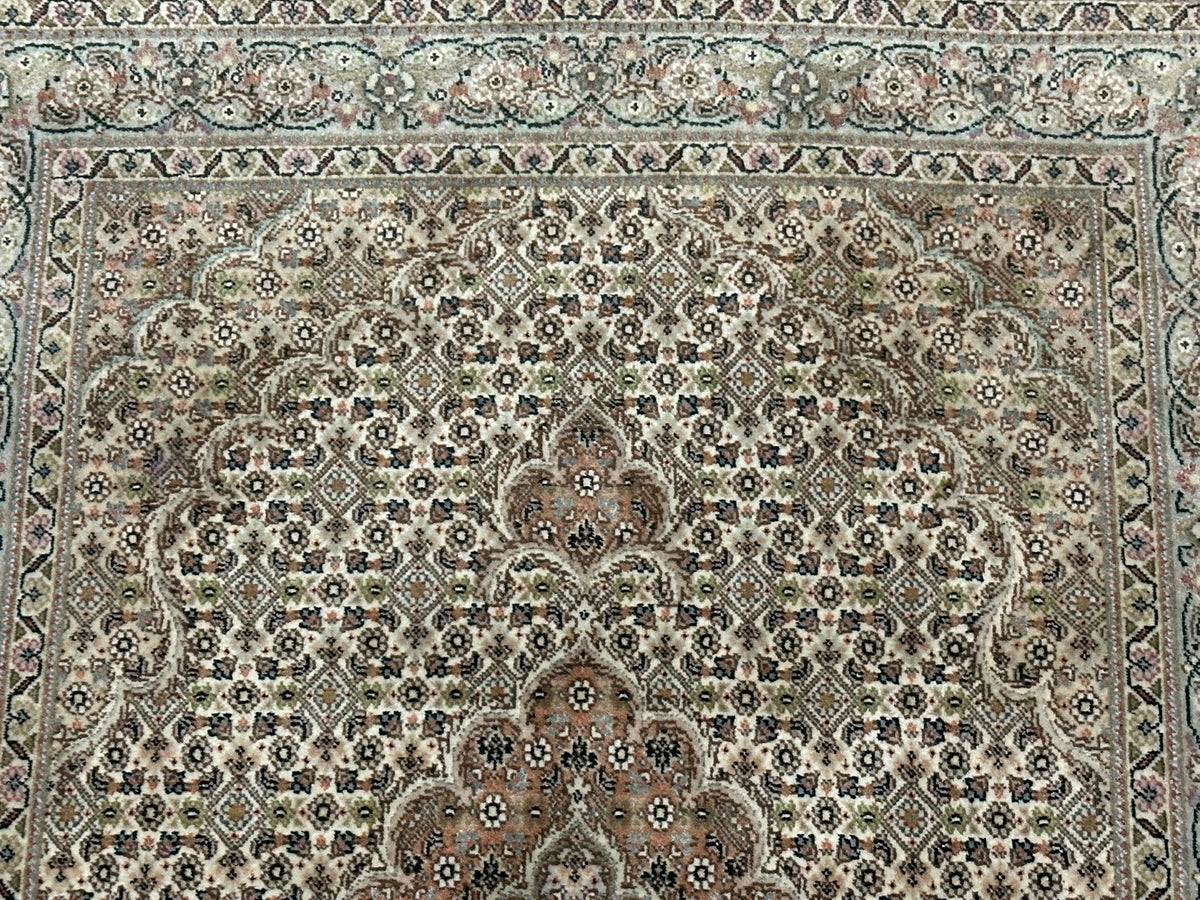 Orientteppich handgeknüpft Täbriz mit Seide 120x83 cm
