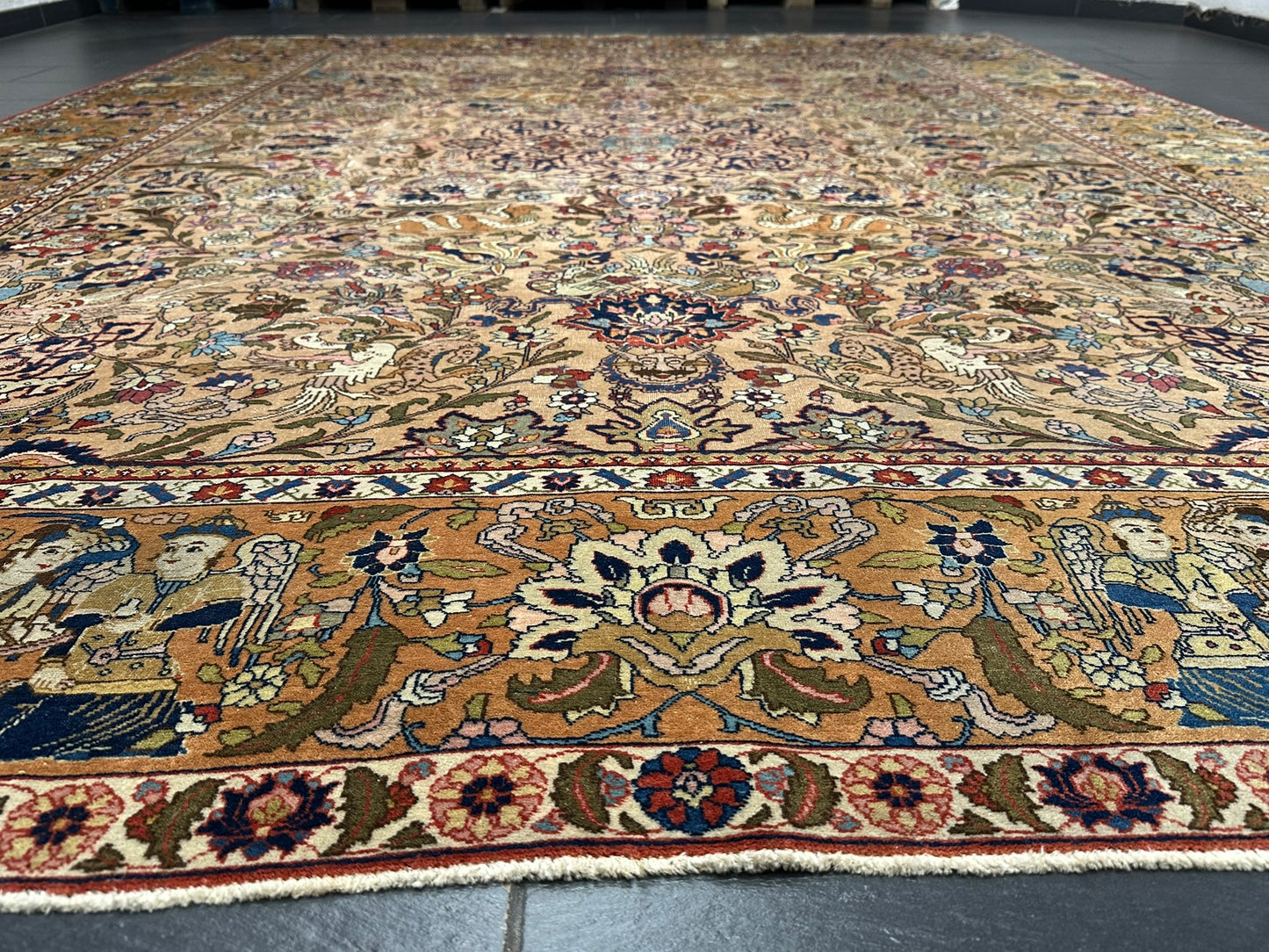 Orientteppich handgeknüpft Kirwan Laver signiert 353x272 cm