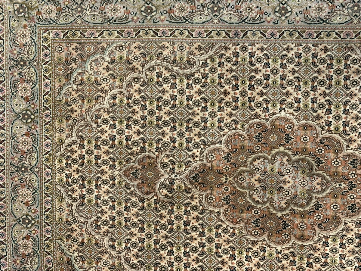 Orientteppich handgeknüpft Täbriz mit Seide 120x83 cm