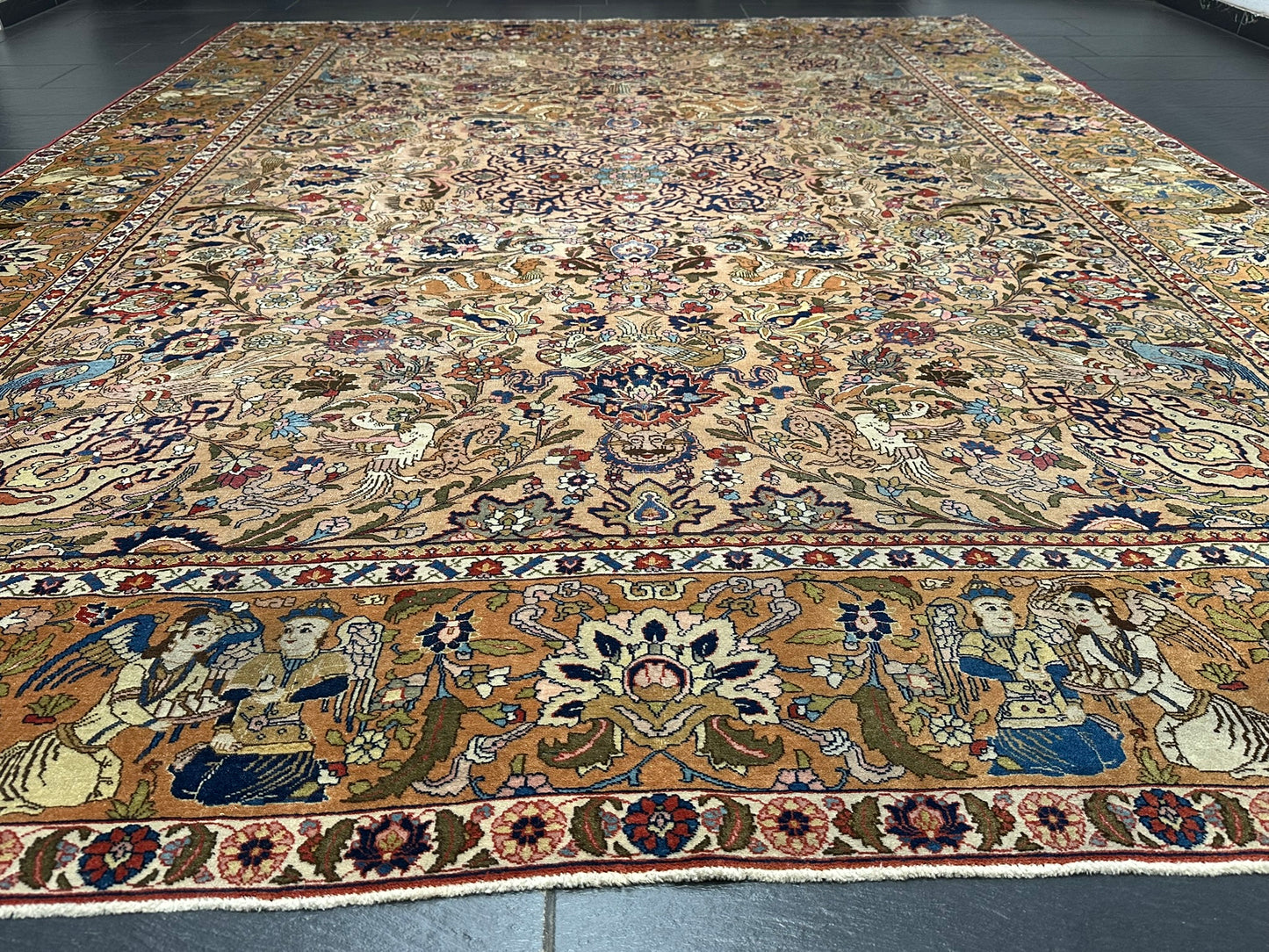 Orientteppich handgeknüpft Kirwan Laver signiert 353x272 cm
