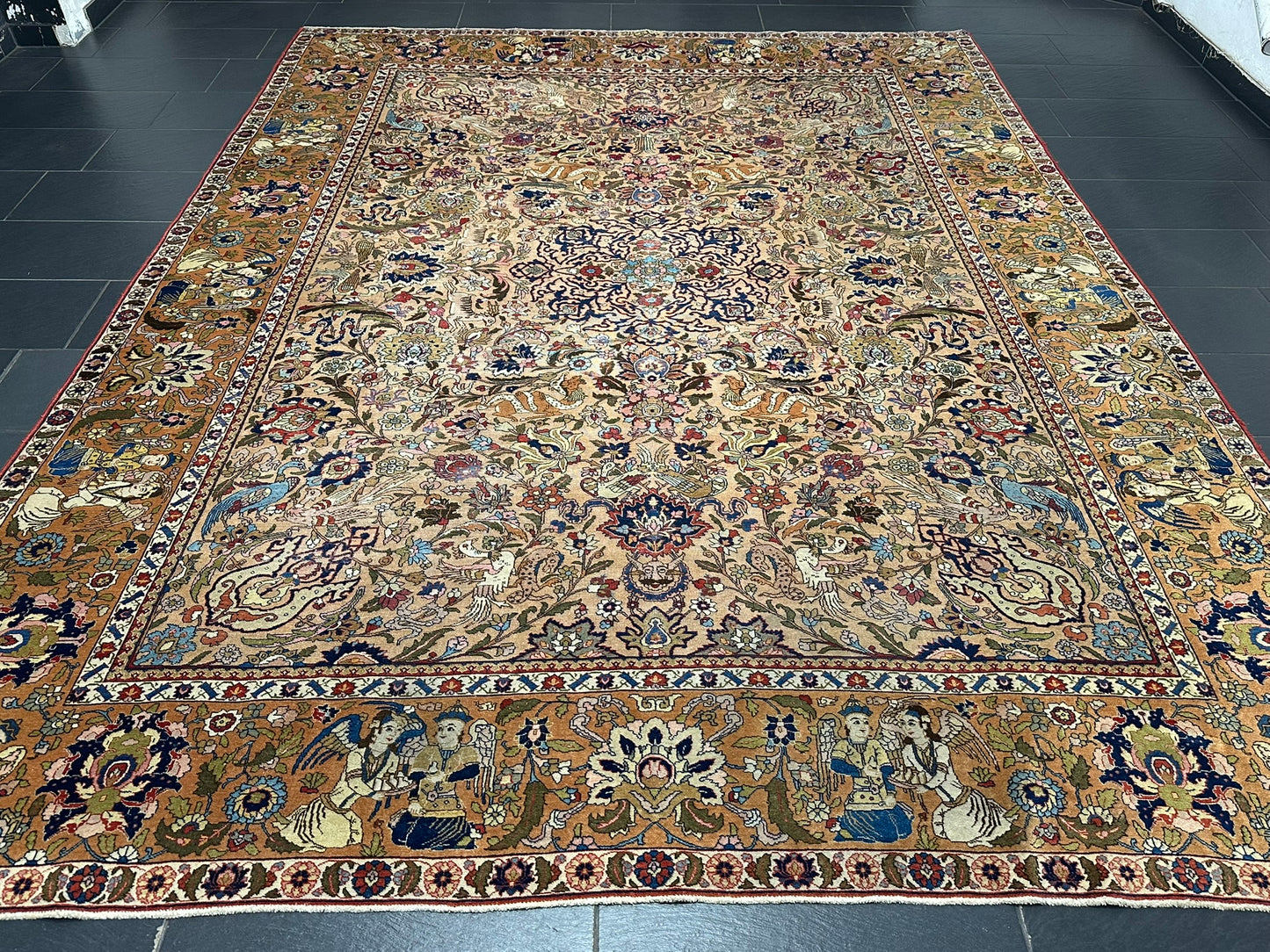 Orientteppich handgeknüpft Kirwan Laver signiert 353x272 cm