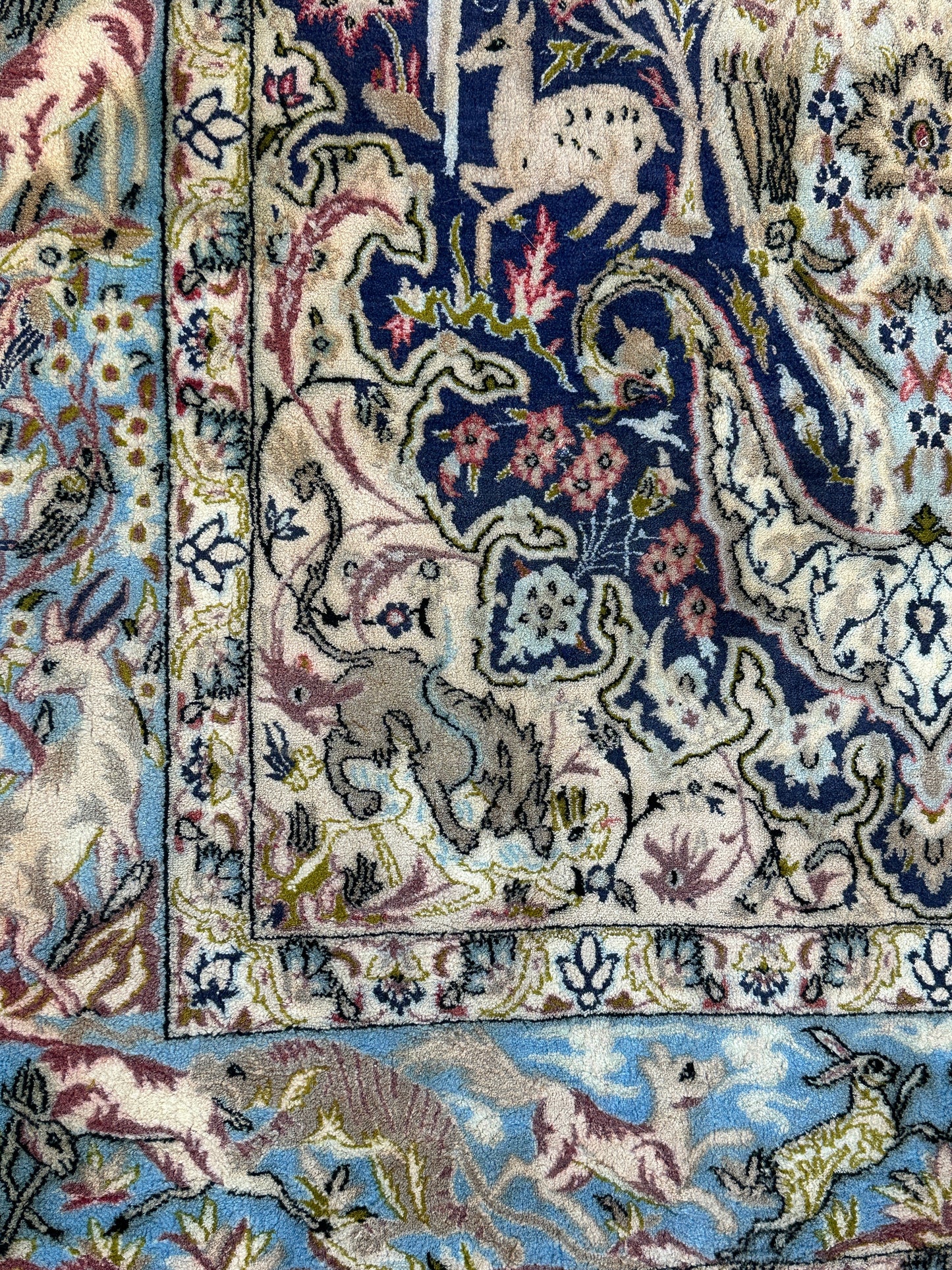 Handgeknüpfter Perser Orientteppich "Feiner Isfahan Korkwolle Auf Seide" 165x106 cm