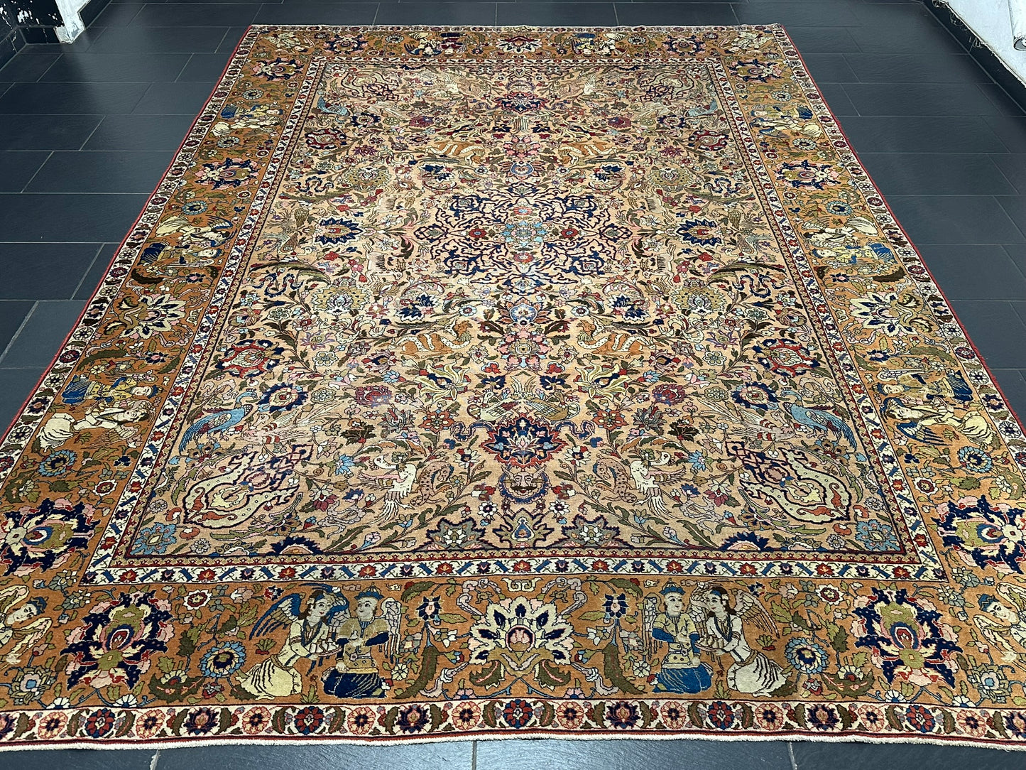 Orientteppich handgeknüpft Kirwan Laver signiert 353x272 cm