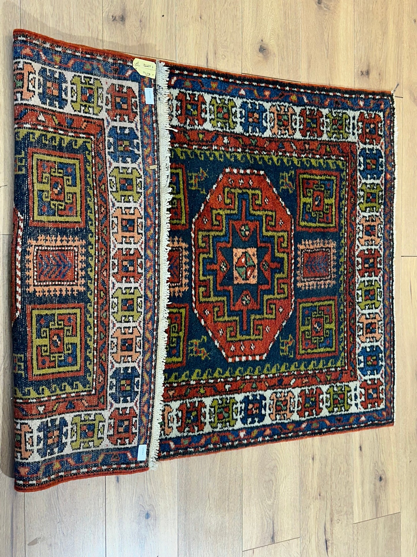 Antik Orientteppich handgeknüpft Kasak Naturfarben 156x100 cm