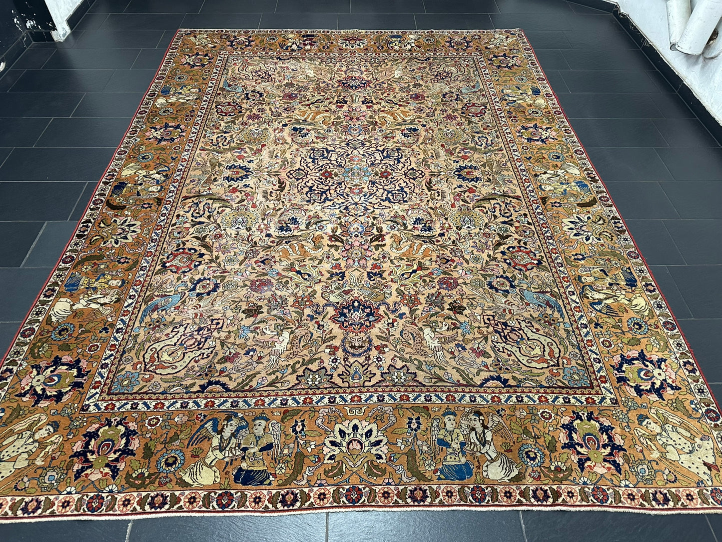 Orientteppich handgeknüpft Kirwan Laver signiert 353x272 cm
