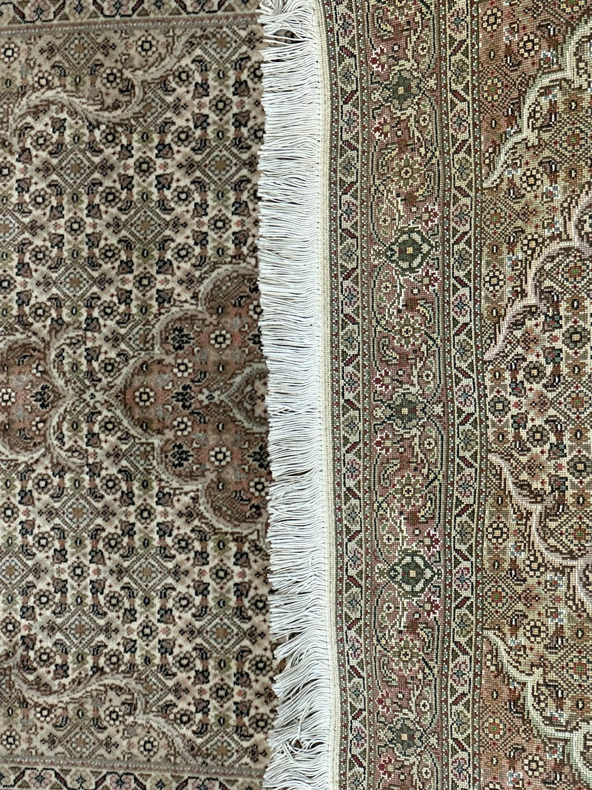 Orientteppich handgeknüpft Täbriz mit Seide 120x83 cm