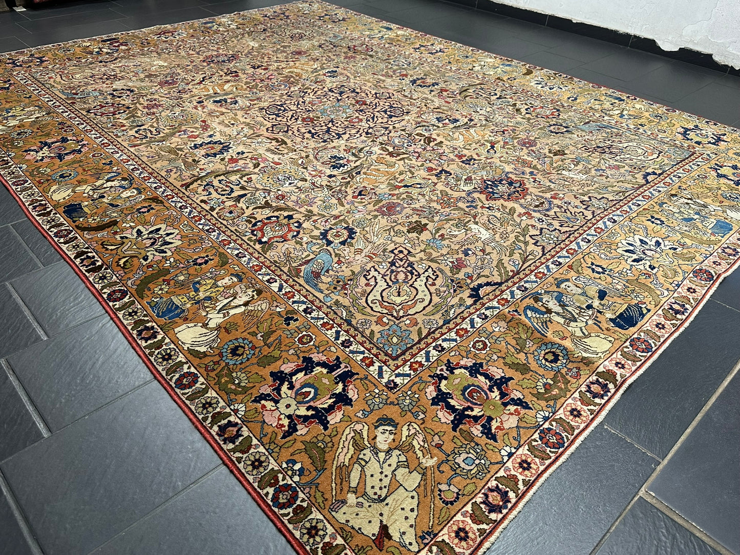 Orientteppich handgeknüpft Kirwan Laver signiert 353x272 cm