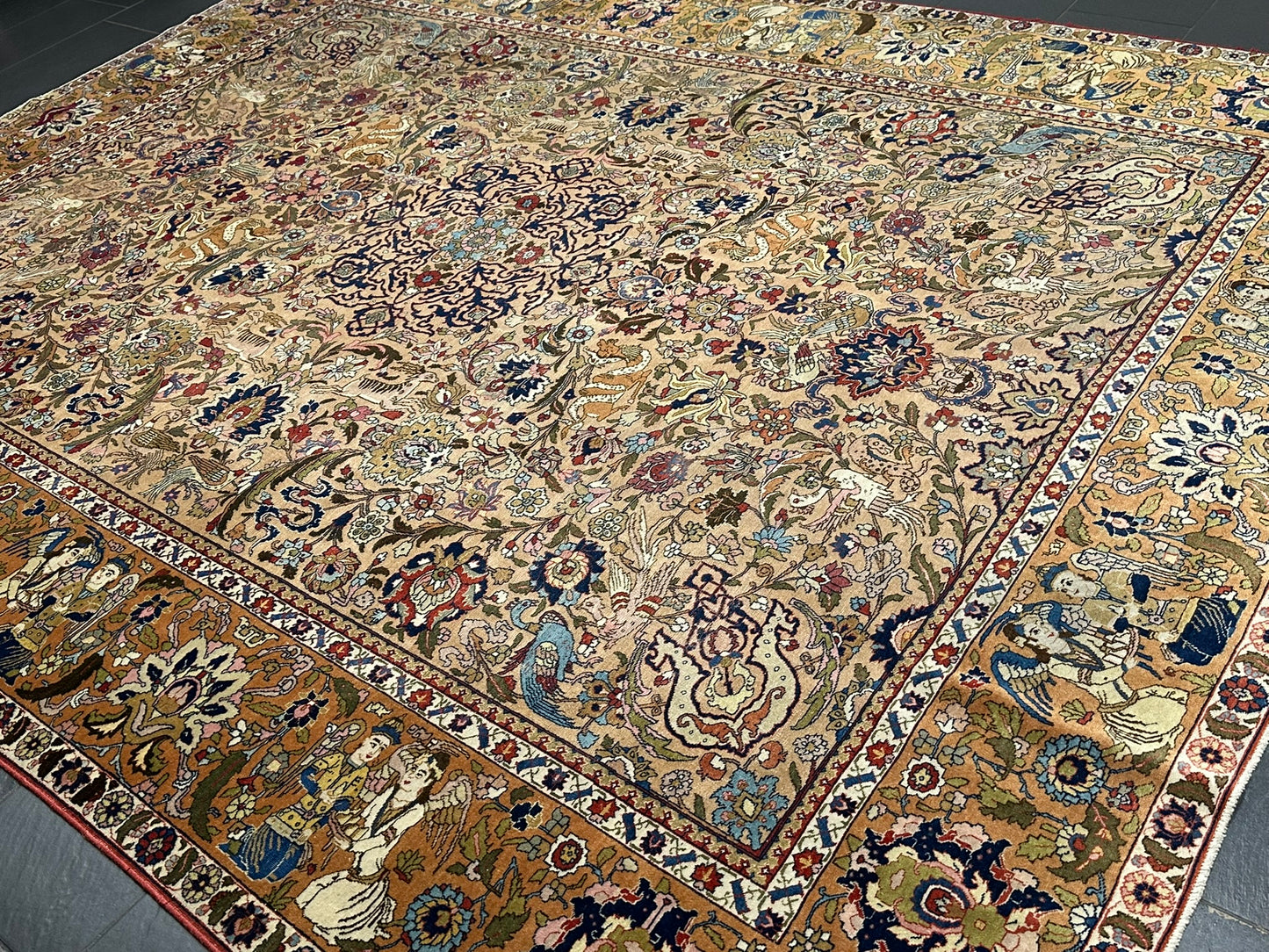 Orientteppich handgeknüpft Kirwan Laver signiert 353x272 cm