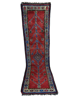 Orientteppich handgeknüpft Gabbeh Läufer 305x82 cm