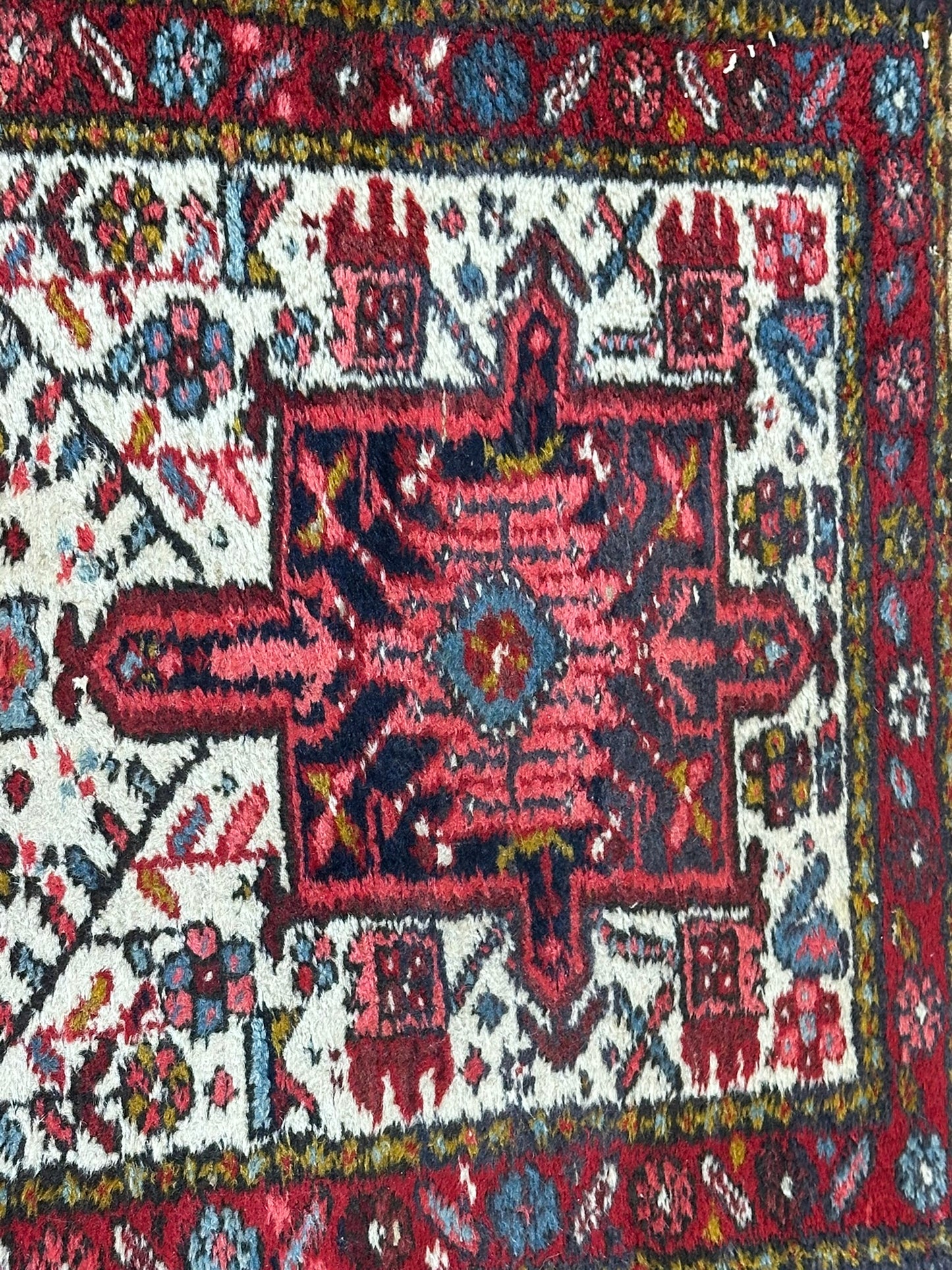 Orientteppich handgeknüpft Heriz Läufer 265x65 cm