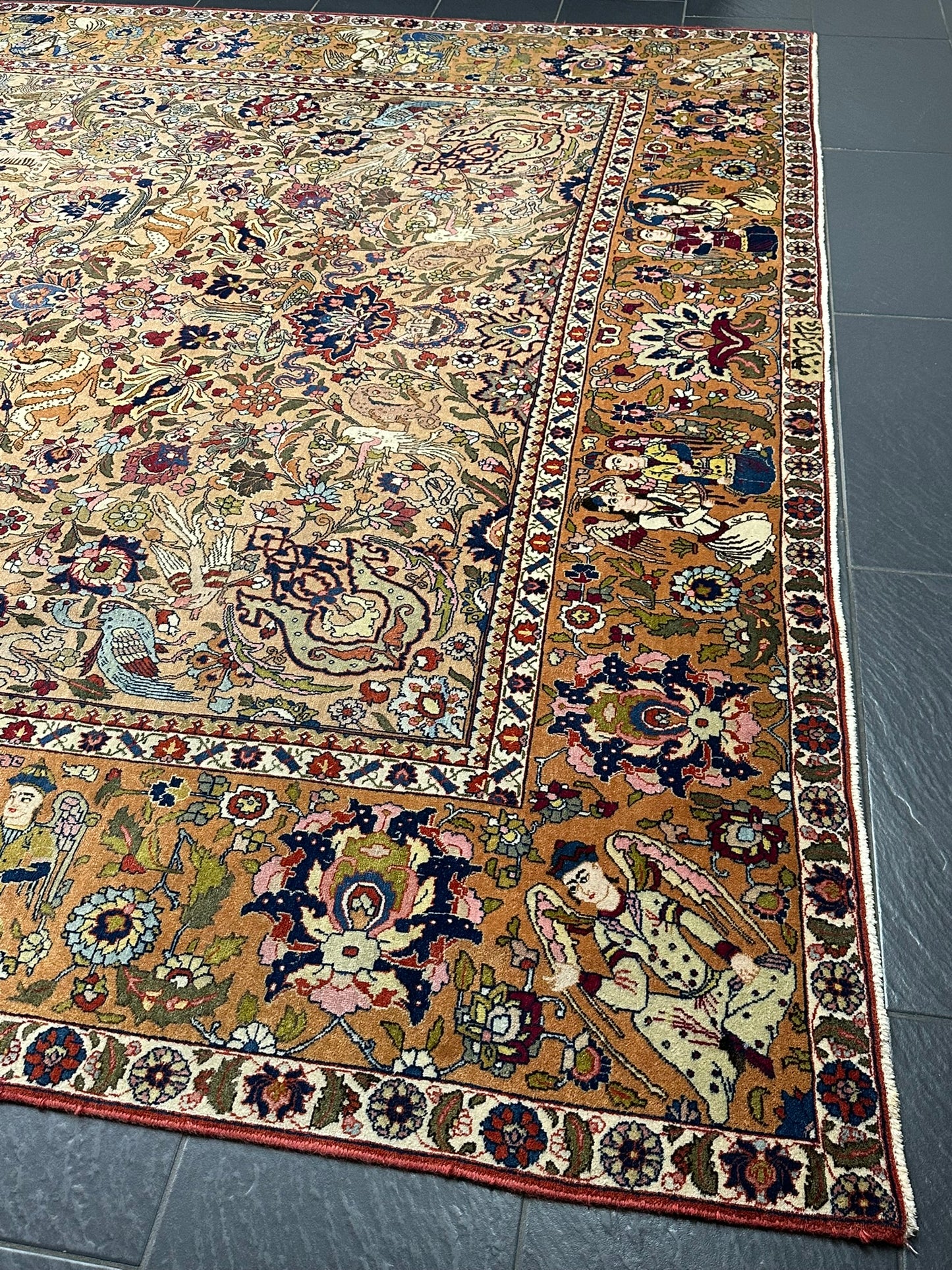 Orientteppich handgeknüpft Kirwan Laver signiert 353x272 cm